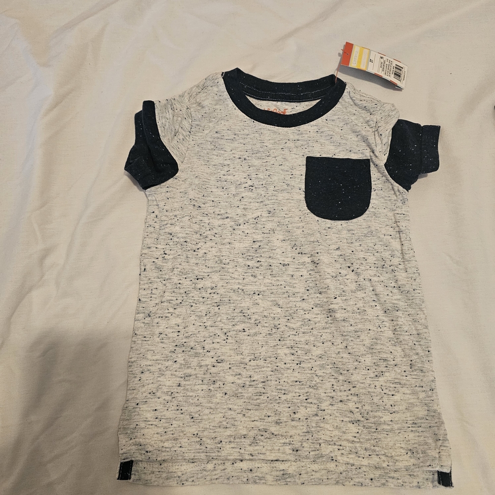 Target Speckled Gray Tee with Navy Pocket